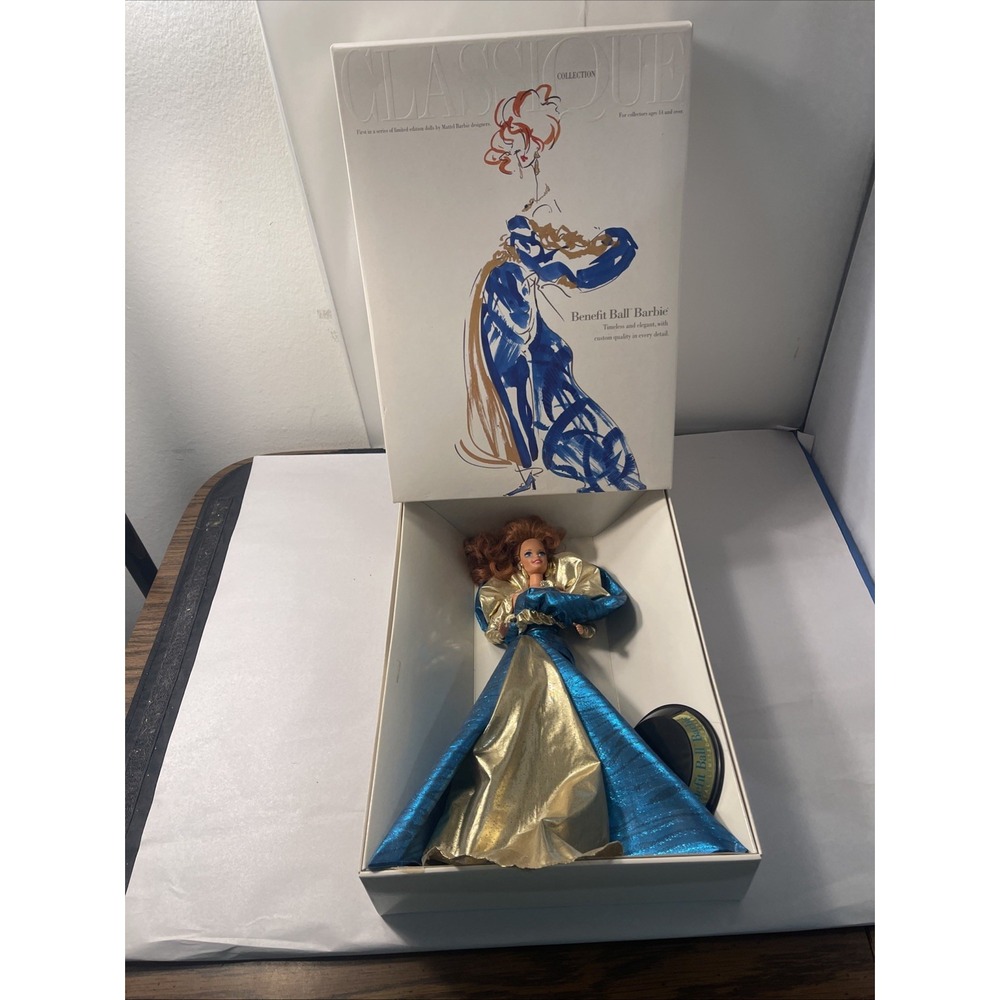 Barbie Classique Collection Benefit Ball Barbie Doll 1992 Mattel Missing Book